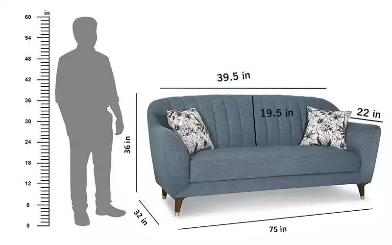 Venice Italian Fabric Sofa