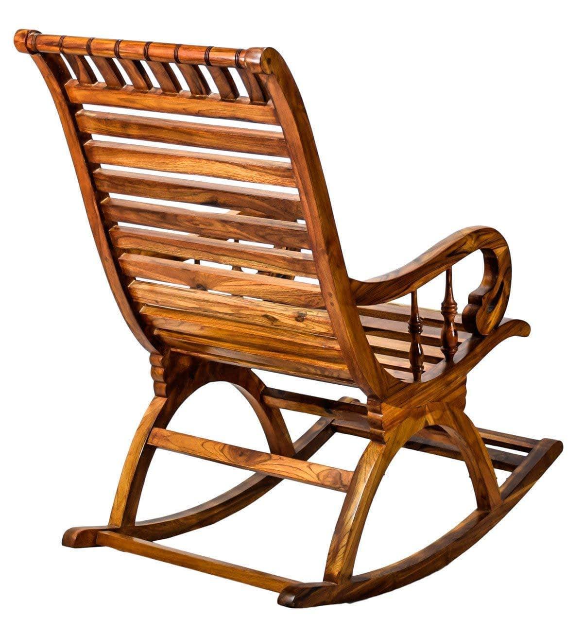 Teak Wood Smart Rocking Chair – Natural Finish